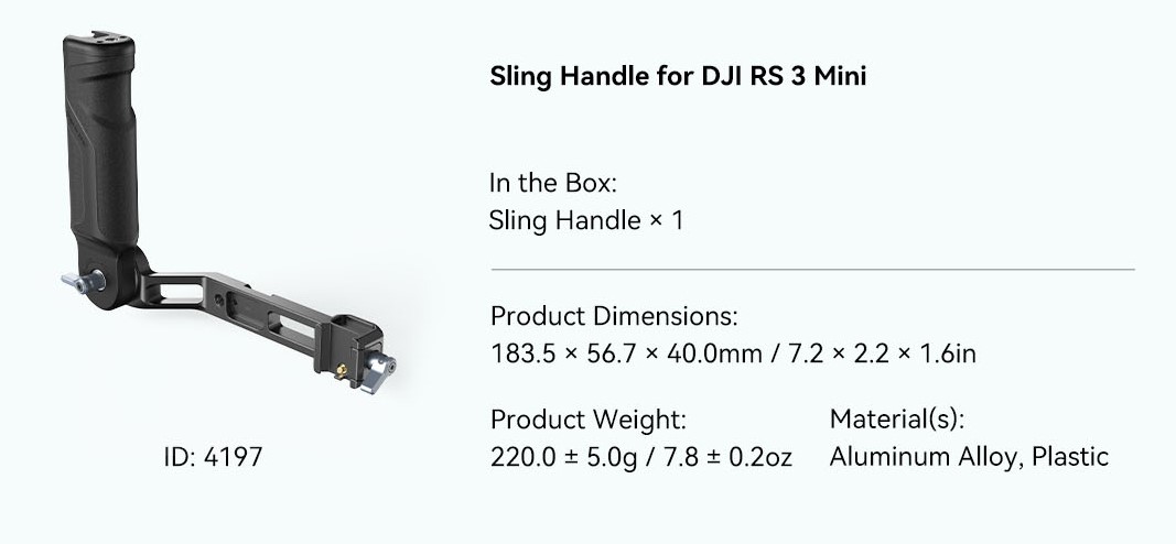 Uchwyt Smallrig 4197 Sling Handle do DJI RS 3 Mini