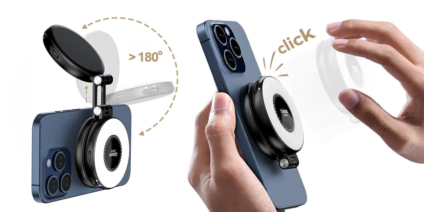 Lampa LED Ulanzi LM19 Magsafe - WB (2500 K - 8500 K) - biała