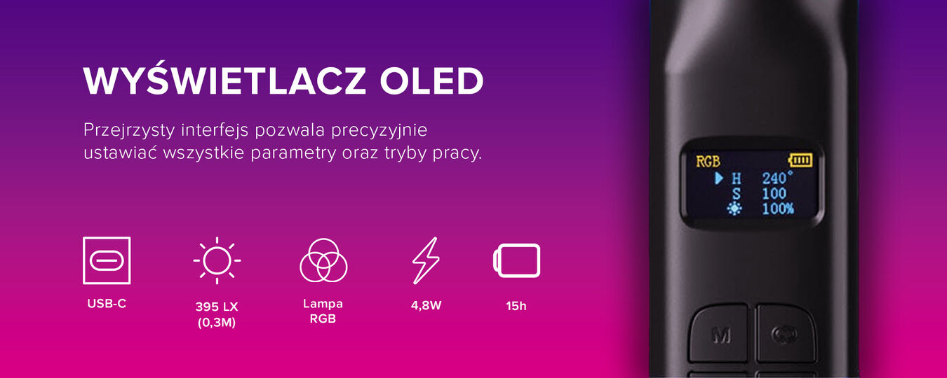 Lampa LED Ulanzi VL119 - RGB, WB (2500 K - 9000 K)