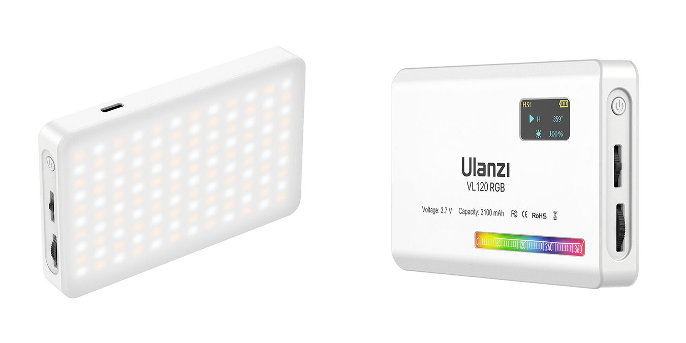 Lampa LED Ulanzi VL120 - RGB WB (2500 K - 9000 K) - Biała