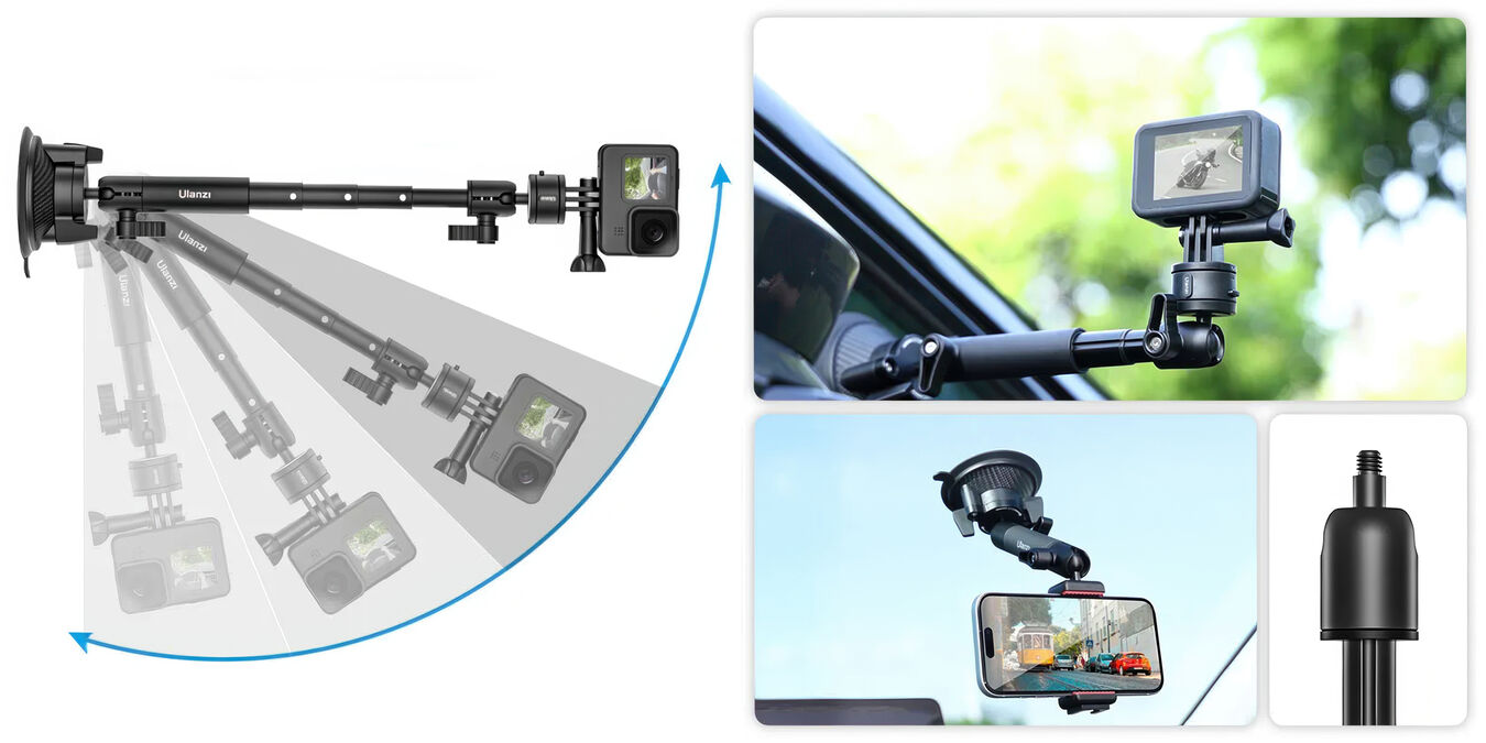 Przyssawka Ulanzi ZJ01 z ramieniem teleskopowym