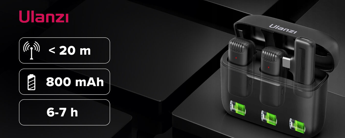 Zestaw do bezprzewodowej transmisji dźwięku Ulanzi J12 - USB-C