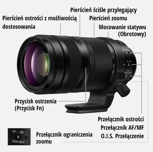 Obiektyw Panasonic Lumix S 100-500mm f/5-7.1 O.I.S - Rozszerz gwarancję do 5 lat!