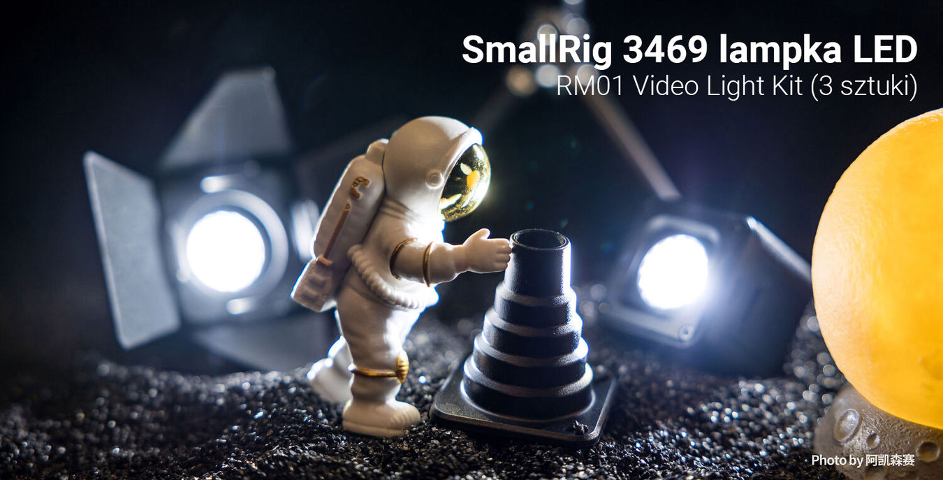 SmallRig 3469 lampka LED RM01 Video Light Kit (3 sztuki)