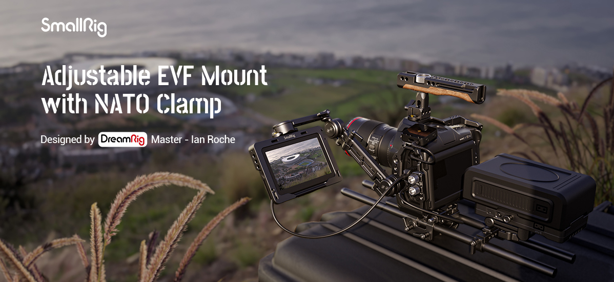 SMALLRIG Supporto EVF Regolabile Con Morsetto NATO – Braccio 360° Con Telescopio 62mm, Carico 1.5kg, Per Monitor E Accessori Su Kit Fotocamera