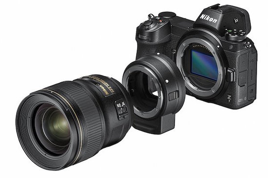 Bezlusterkowiec Nikon Z7 + adapter FTZ II