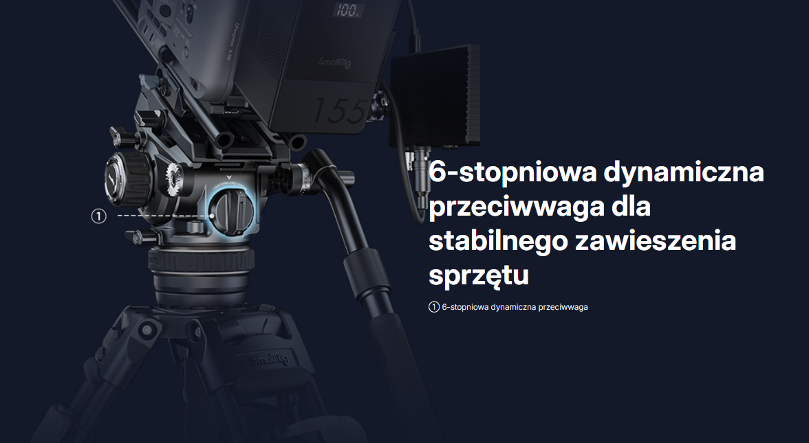 Statyw SmallRig 4463 Heavy-Duty Carbon Fiber Tripod Kit AD-120