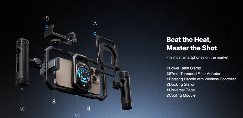 Klatka na telefon SmallRig 5276 All-in-One Thermal Dual-handheld Video Kit for Mobile Phone