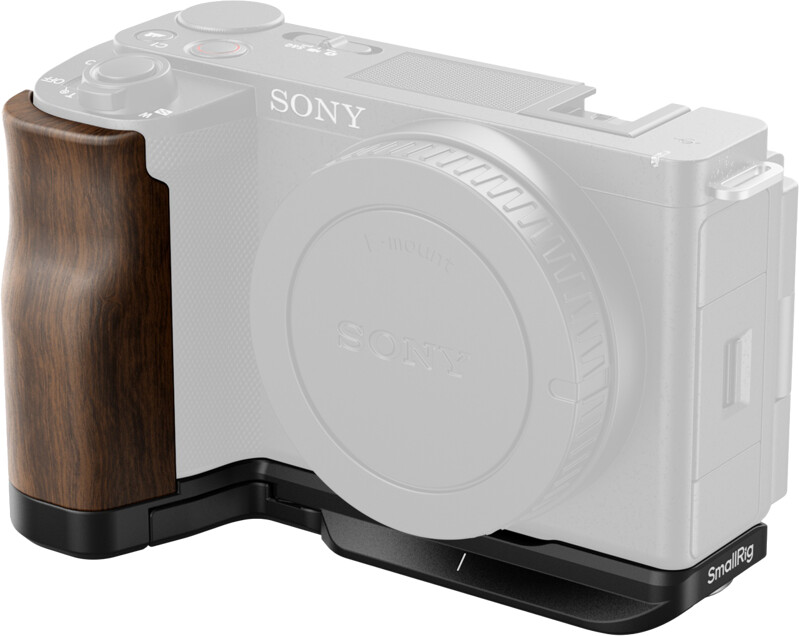 SmallRig 4864 L-Shape Mount Plate with Wooden Handle for Sony ZV-E10 II