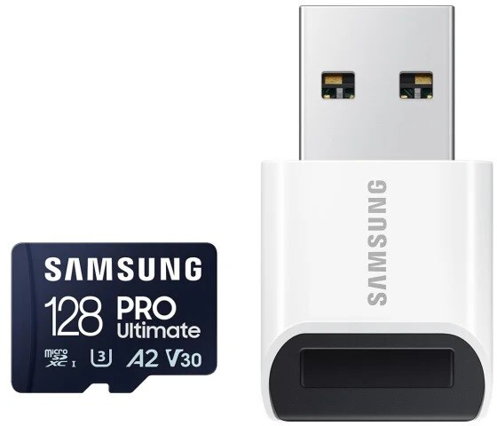 Karta Pamięci Samsung microSDXC 128GB PRO Ultimate 2023 (200/130MB/s) + Czytnik (MB-MY128SB/WW)