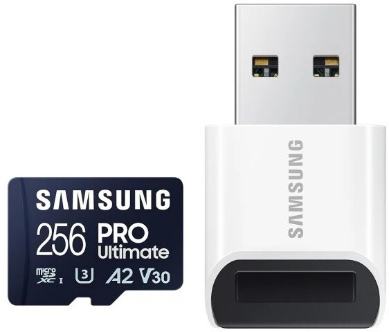 Karta Pamięci Samsung microSDXC 256GB PRO Ultimate 2023 (200/130MB/s) + Czytnik (MB-MY256SB/WW)