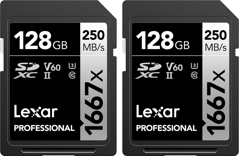 Karta pamięci 2x Lexar SDXC 128GB 1667x (250MB/s) Professional