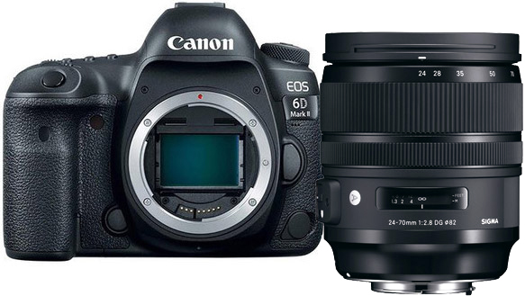 Lustrzanka Canon EOS 6D Mark II + Sigma 24-70mm f/2.8 DG OS HSM ART