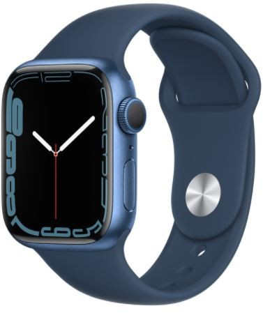 Apple Watch Series 7 GPS 41mm Koperta z aluminium w kolorze niebieskim z paskiem sportowym w kolorze błękitnej toni