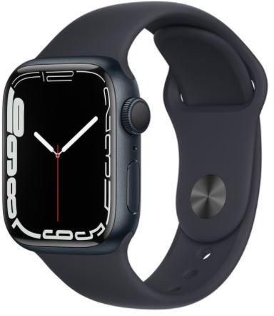 Apple Watch Series 7 GPS 45mm Koperta z aluminium w kolorze północy z paskiem sportowym w kolorze północy
