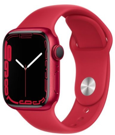 Apple Watch Series 7 GPS + Cellular 41mm koperta z aluminium w kolorze czerwonym z paskiem sportowym w kolorze czerwonym