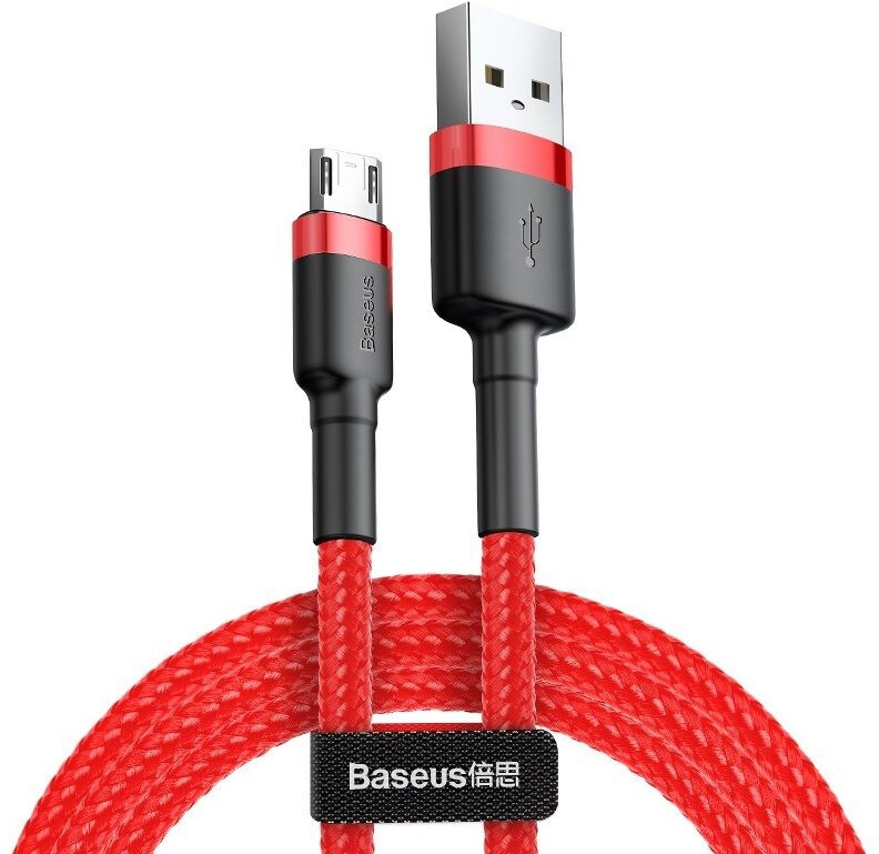 Baseus Kabel USB do Micro USB Cafule 2.4A 1m Czerwony (CAMKLF-B09)