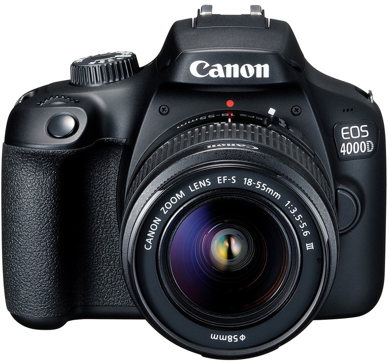 Lustrzanka Canon EOS 4000D + EF-S 18-55mm f/3.5-5.6 III + Torba Canon + Karta 16GB