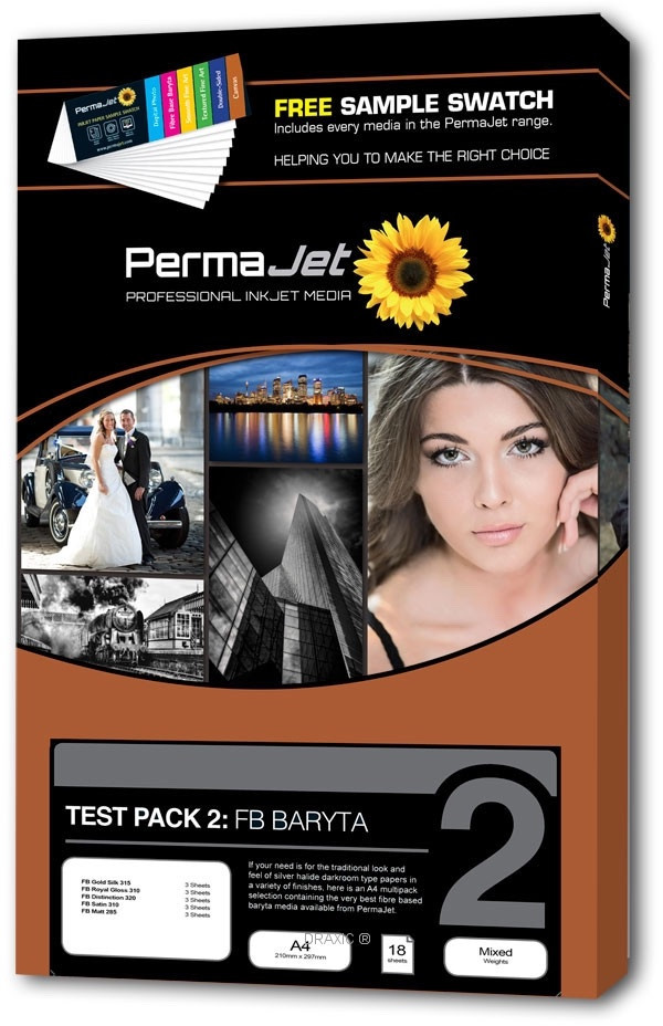 Zestaw testowy Papierów barytowych PermaJet (A4 18 arkuszy) Test Pack 2