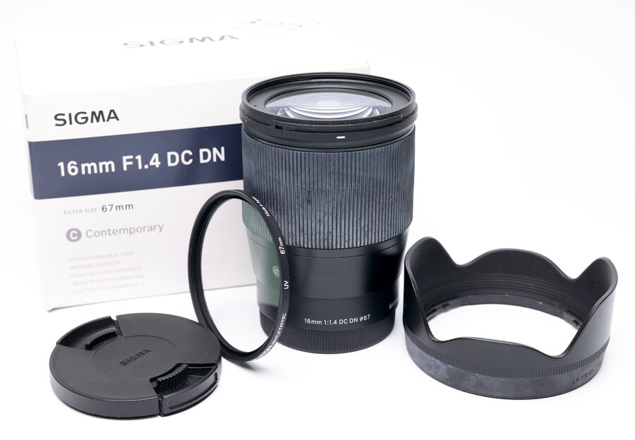 Obiektyw Sigma 16mm f/1,4 DC DN Contemporary Sony E - sn:53372876 - Komis