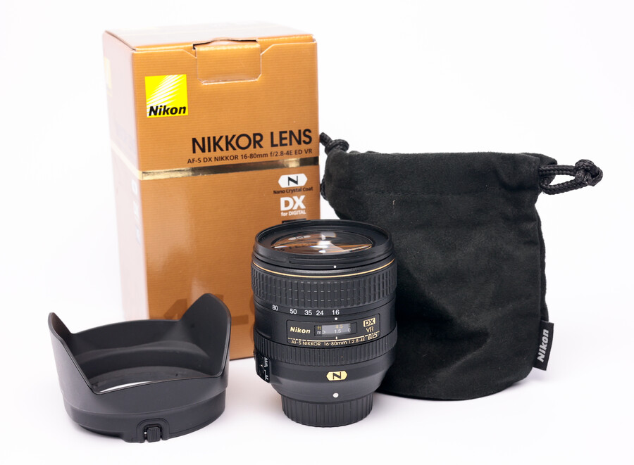 Obiektyw Nikkor AF-S DX 16-80mm f/2,8-4E ED VR wersja BOX sn:299967 - Komis