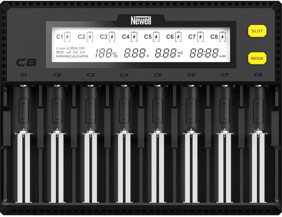 Ładowarka Newell Smart C8 do akumulatorów NiMH/Li-Ion