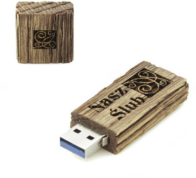 Pendrive Luxury Wood 32 GB USB 3.0 (Nasz Ślub)