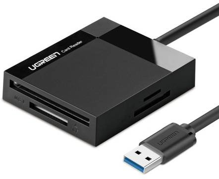 UGREEN CR125 Czytnik kart 4 w 1 USB 3.0, 0,5m (czarny)