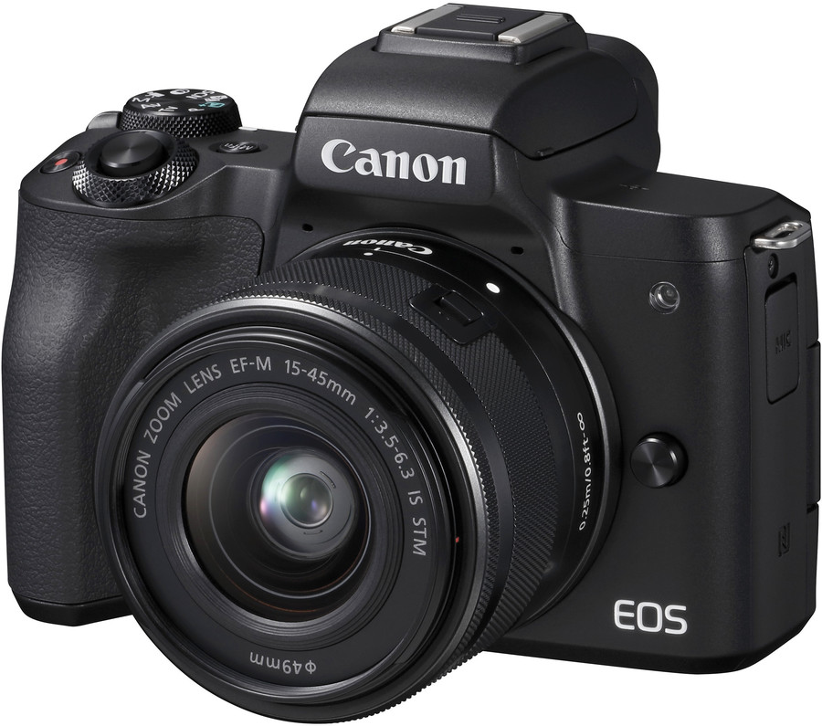 Bezlusterkowiec Canon EOS M50 + EF-M 15-45mm f/3.5-6.3 IS STM + Torba Canon + Karta 16GB