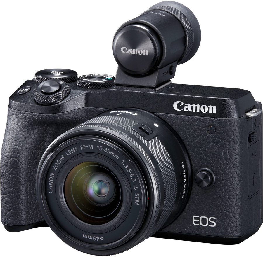 Bezlusterkowiec Canon EOS M6 Mark II + EF-M 15-45mm + EVF-DC2