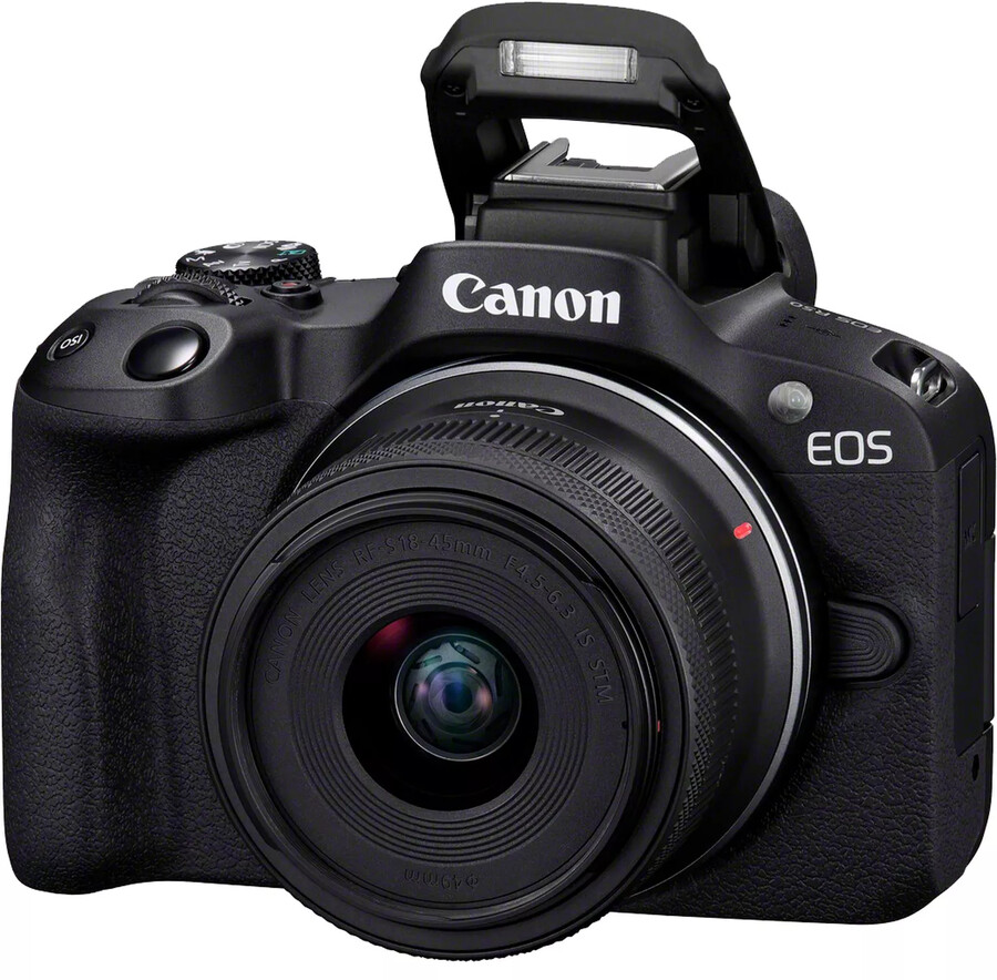 Bezlusterkowiec Canon EOS R50 + RF-S 18-45mm f/4.5-6.3 IS STM (czarny) + Gratis Karta 128GB