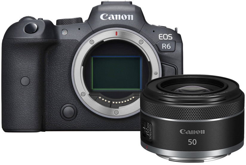 Bezlusterkowiec Canon EOS R6 + RF 50mm f/1.8 STM - CASHBACK Canon 1020 ZŁ