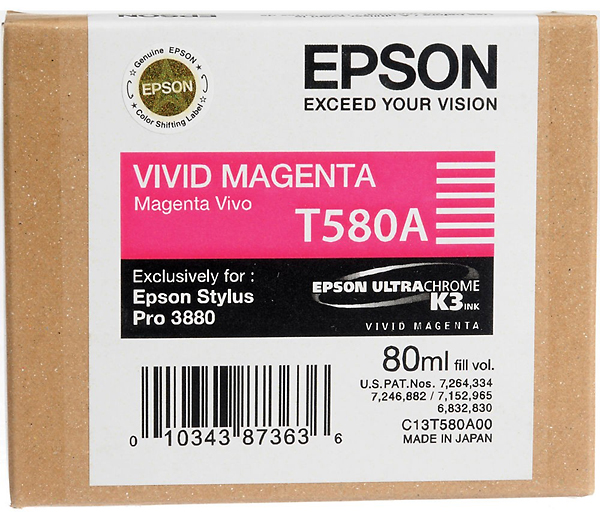 Tusz Epson T580A Vivid Magenta do Stylus Pro 3800/3880
