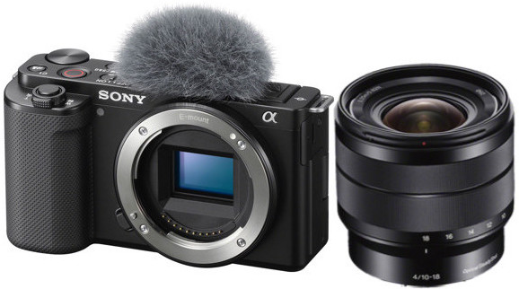 Aparat Sony ZV-E10 + Obiektyw Sony E 10-18mm f/4 OSS (SEL1018)
