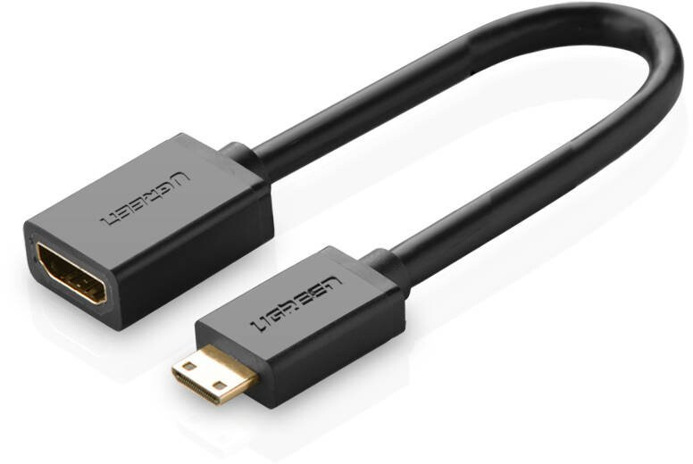 Adapter UGREEN 20137 Mini HDMI do HDMI, 22cm (czarny)