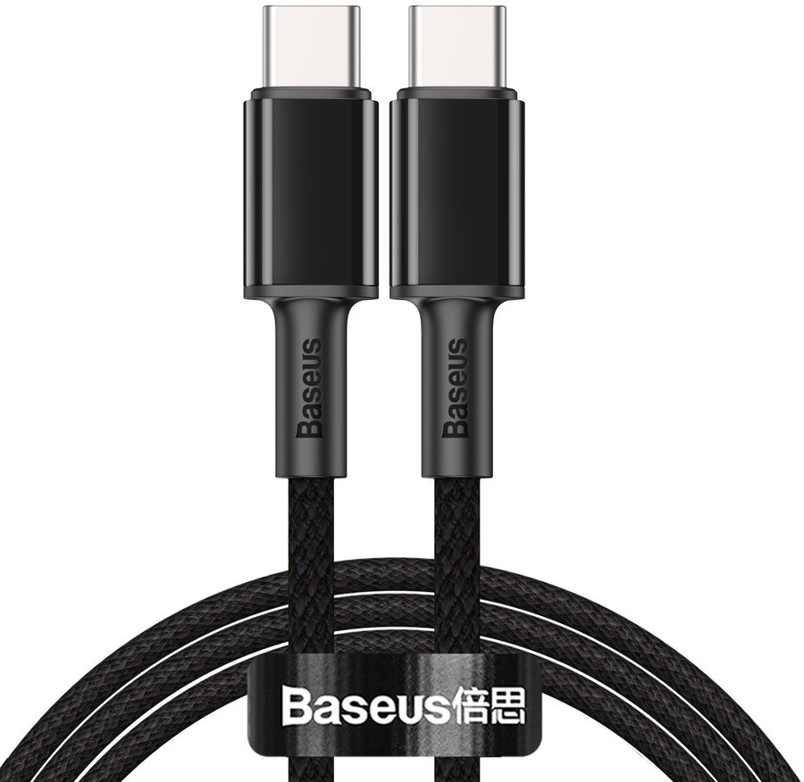 Kabel USB-C do USB-C Baseus High Density Braided, 100W, 2m (czarny)