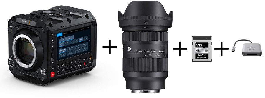 Kamera Blackmagic Design Pyxis 6K - L-Mount + Sigma 28-70/2.8 + Lexar CFExpress  512gb + czytnik CFExpress - oferta EXPO2025