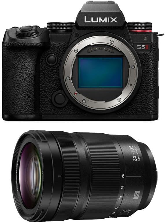 Bezlusterkowiec Panasonic Lumix S5II + 24-105mm f/4 + OBIEKTYW LUMIX za 1zł - Black Friday 2024 Raty 30x0%