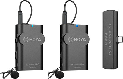 Zestaw bezprzewodowy Boya WM4 PRO K6 - dwa nadajniki, złącze USB-C