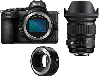 Bezlusterkowiec Nikon Z5 + Nikon adapter FTZ II + Sigma 24-105mm f/4 DG OS HSM Art (Nikon)