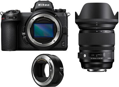Bezlusterkowiec Nikon Z7 II + Nikon adapter FTZ II + Sigma 24-105mm f/4 DG OS HSM Art (Nikon)