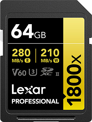 Karta pamięci Lexar SDXC 64GB 1800x (280MB/s) Professional