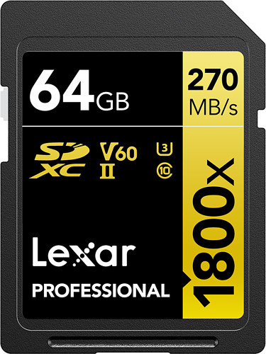 Karta pamięci Lexar SDXC 64GB 1800x (270MB/s) Professional