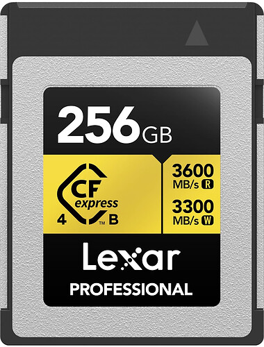 Karta pamięci Lexar CFexpress 256GB 4.0 Pro Gold Type B (3600MB/s)