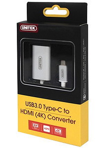 Adapter Unitek USB TYP-C na HDMI, Aluminium (Y-6316)