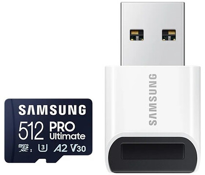 Karta Pamięci Samsung microSDXC 512GB PRO Ultimate 2023 (200/130MB/s) + Czytnik (MB-MY512SB/WW)