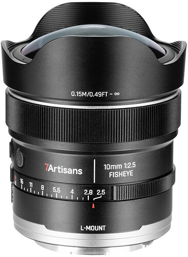 Obiektyw 7Artisans 10mm F/2.5 AF MAX FishEye - L-Mount