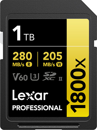 Karta pamięci Lexar SDXC 1TB 1800x (280MB/s) v60 Professional