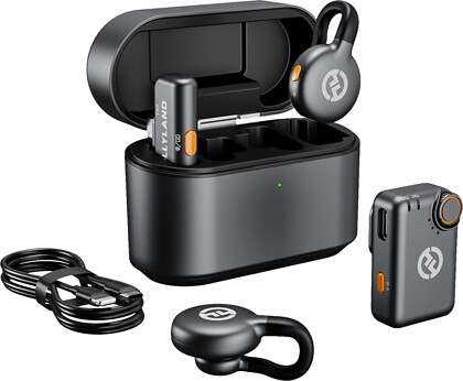 Zestaw bezprzewodowy Hollyland LARK M2S Combo Wireless Lavalier Microphone Combo (Space Gray)