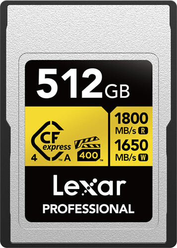Karta pamięci Lexar CFexpress 512GB Type A Pro Gold (R1800/W1650) (LCAEXG4512G-RNENG)